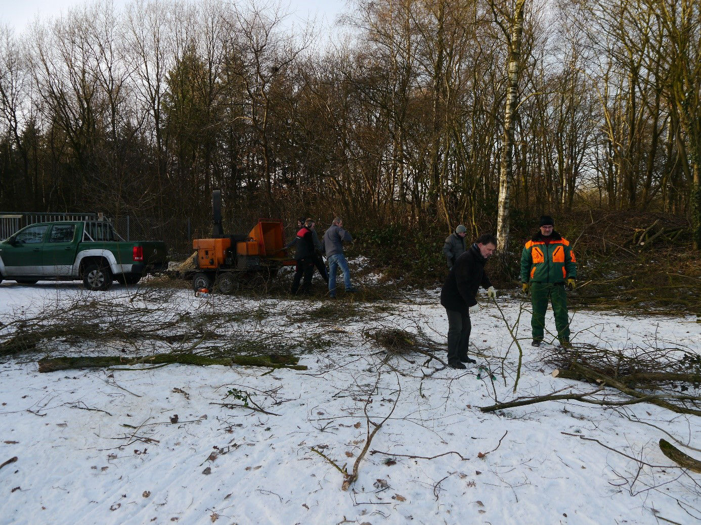 Arbeitsdienst bei schönem Wetter