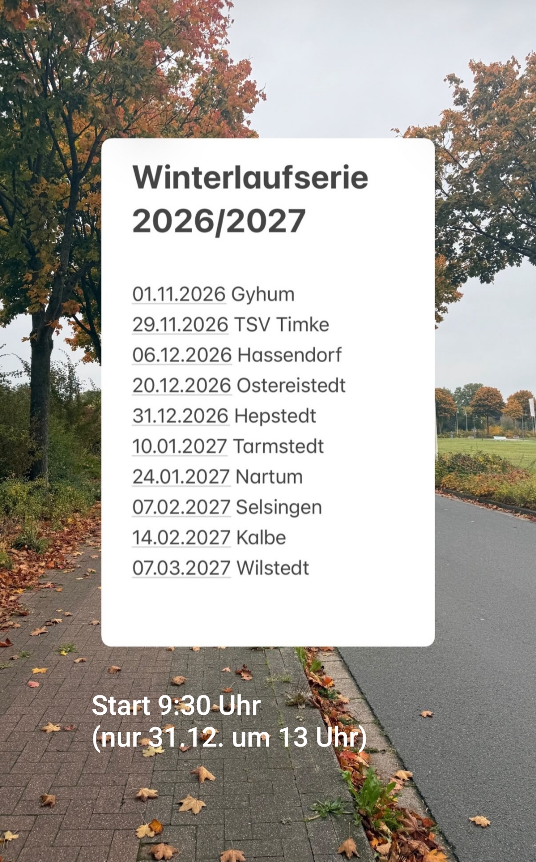 Winterlaufserie 2026-27